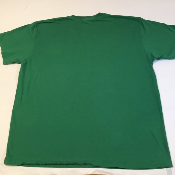 Mens 2XL Vintage Early 2000s Green Nike Tee With Embroidered Swoosh - Picture 8 of 10